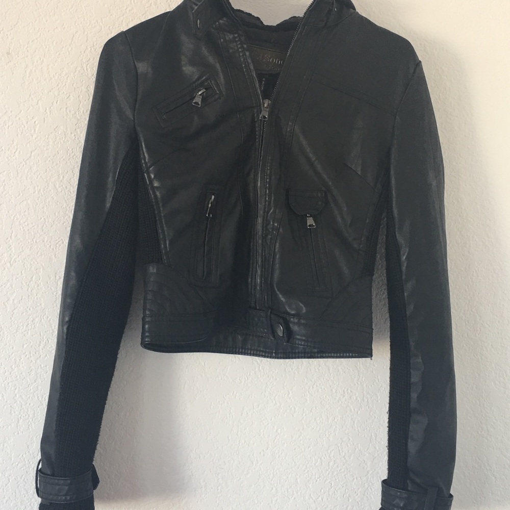 Black Faux Leather Jacket